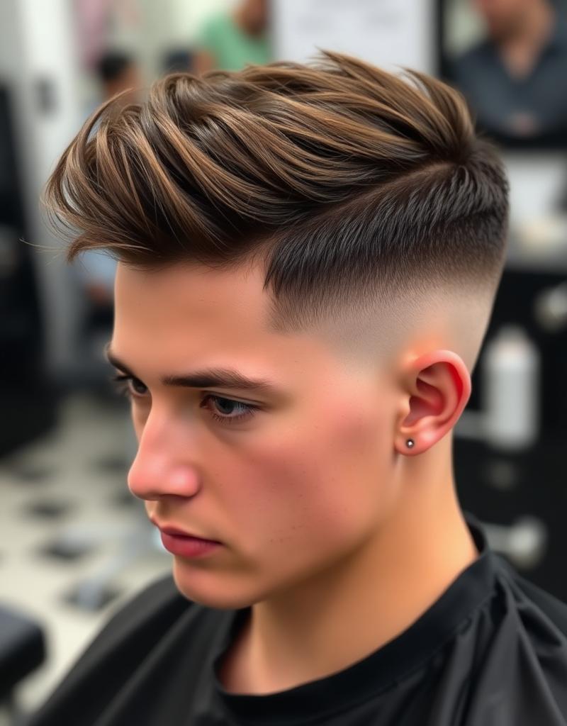 Herrenhaarschnitt mit Fade