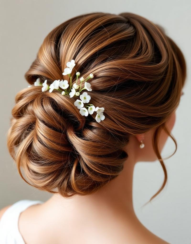 Glamouröses Brautstyling